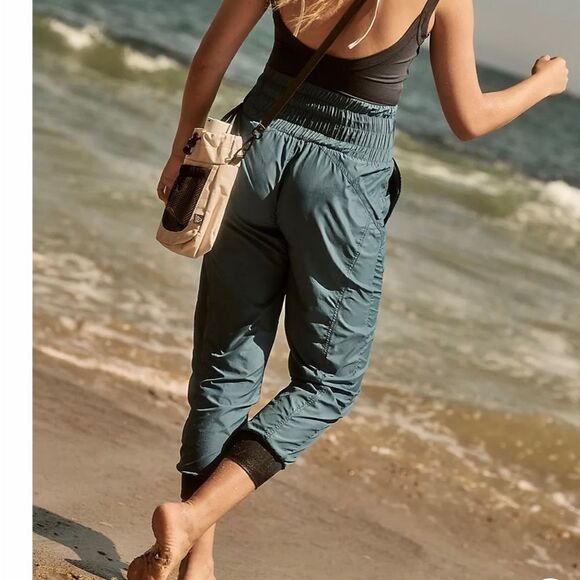 New FREE PEOPLE MOVEMENT The Way Home Jogger Pants Deep Sea size L - Picture 2 of 9
